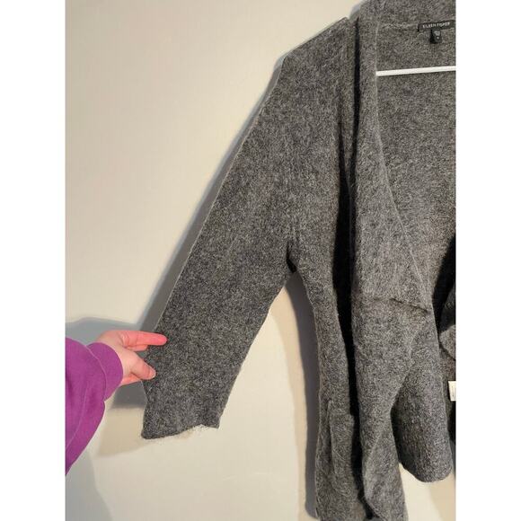 Eileen Fisher Luxurious Waterfall Front Mohair Blend Cardigan - Picture 4 of 10
